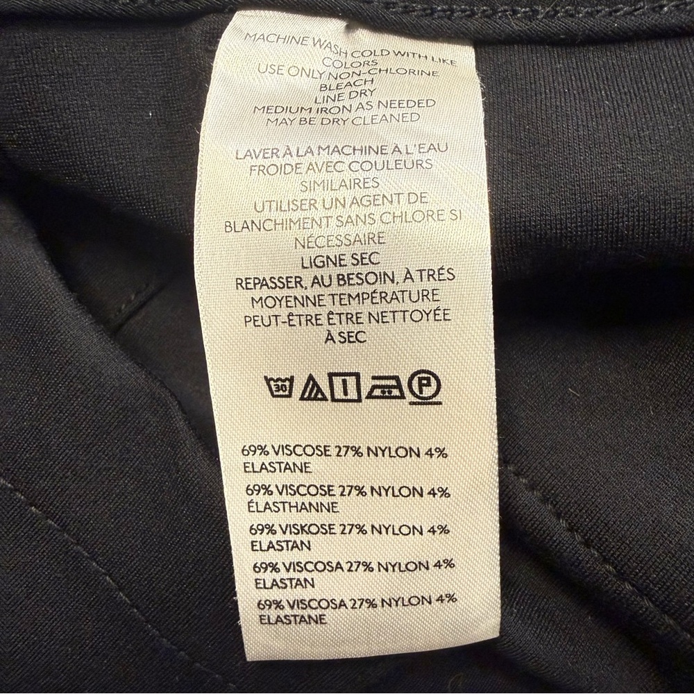 Maeve Colette Black Ponte Wide Leg Cropped Pants High Rise Women’s 33 - Picture 11 of 11
